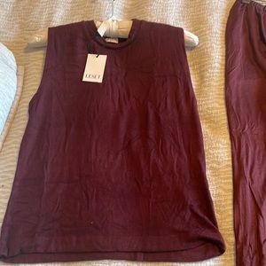 LESET loungewear. New. Soft as silk. Beautiful rich burgundy.